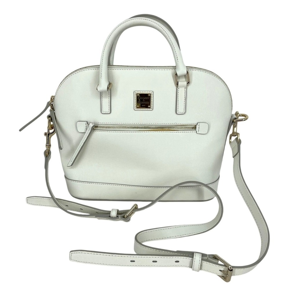 Dooney & Bourke‎ Saffiano Domed Satchel Ecru